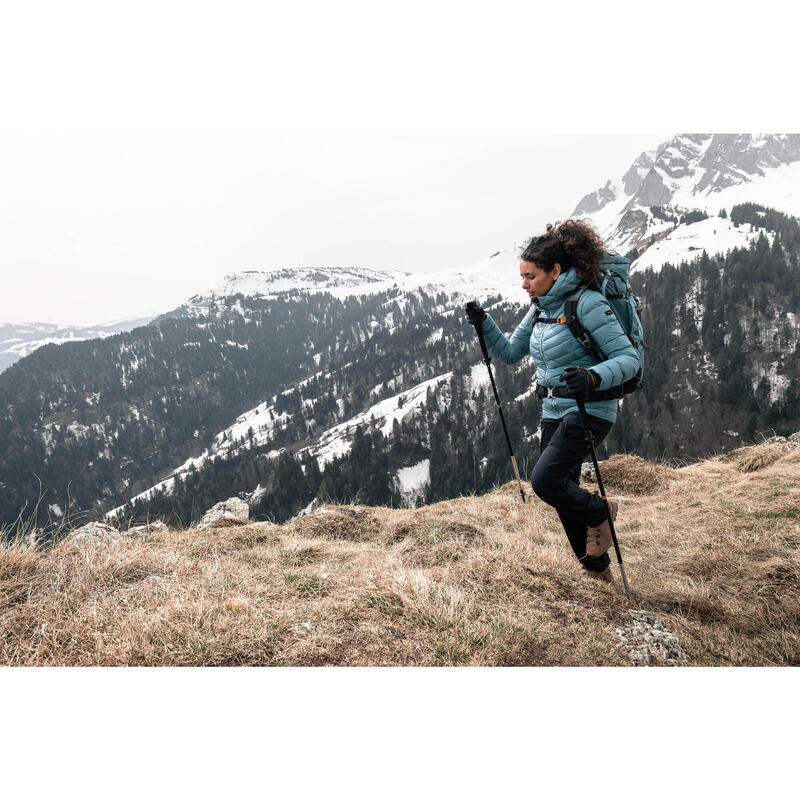 Casaco de penas de Trekking na montanha com capuz MT500 -10°C Mulher 