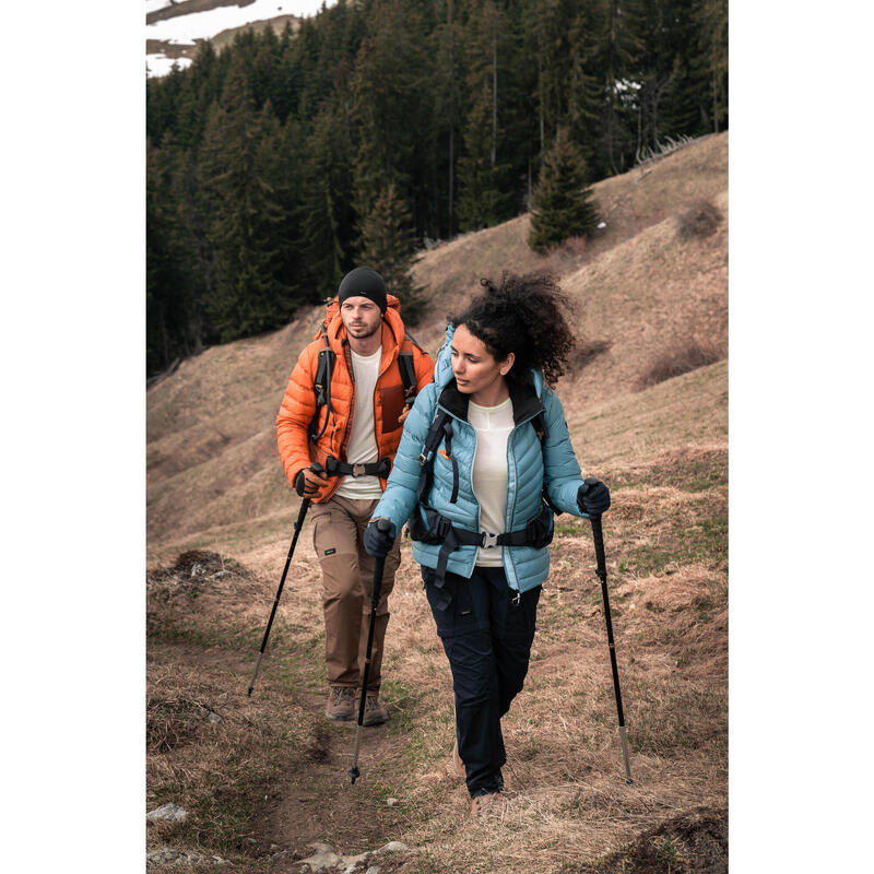 Geacă din puf Trekking la munte MT500 -10°C Material nevopsit Damă