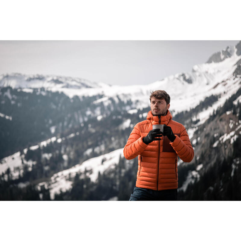 Geacă din puf Trekking la munte MT500 -10°C Portocaliu Bărbați