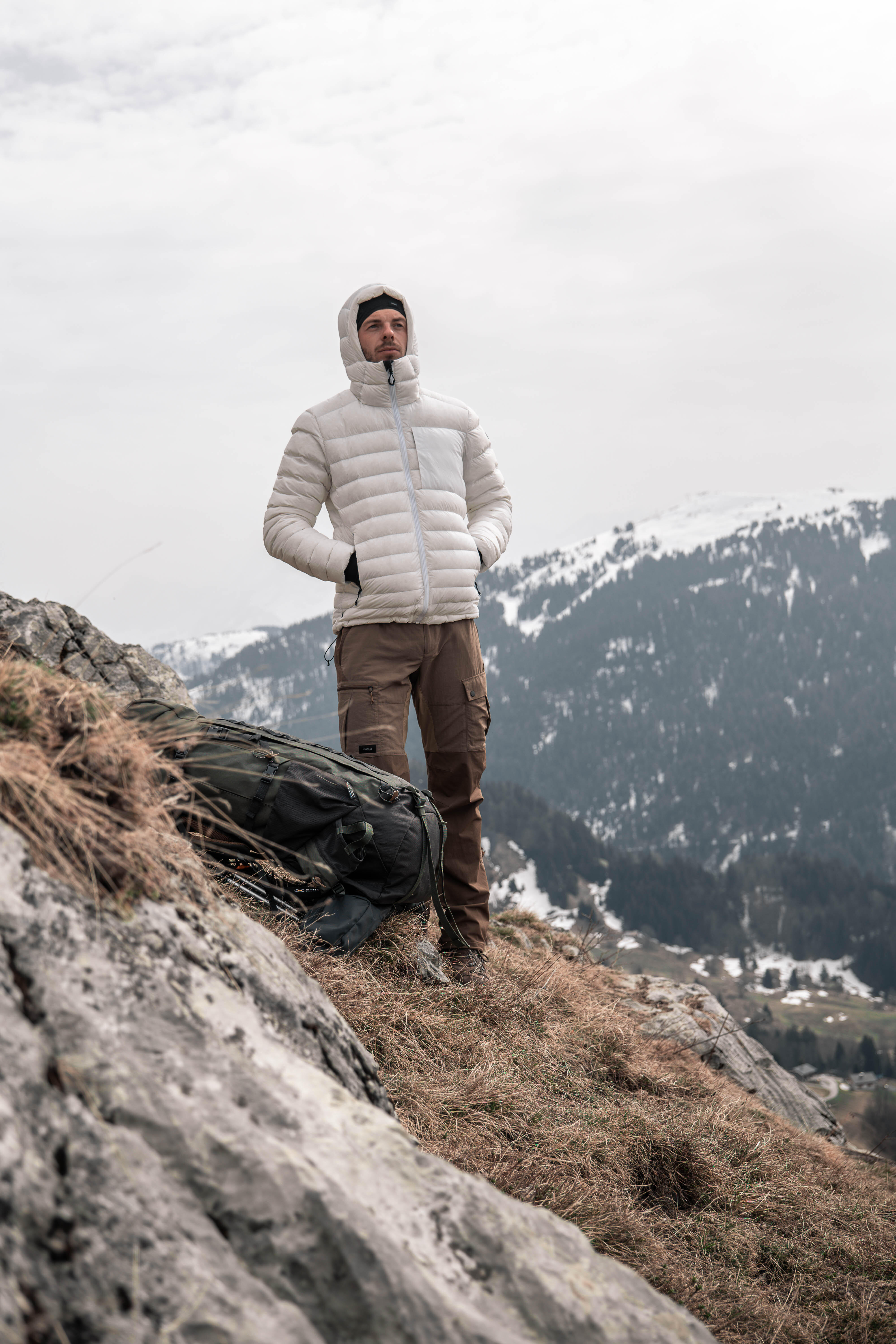 Manteau d'hiver en duvet avec capuchon  homme – MT 500 - FORCLAZ