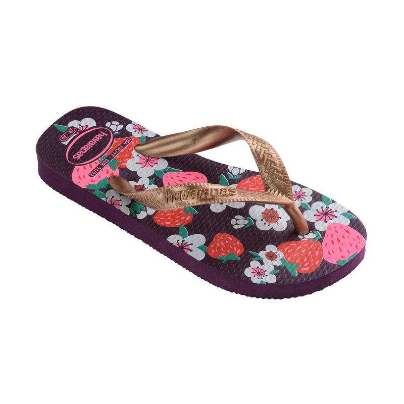 Chinelos de Surf Havaianas Flores Gold Criança