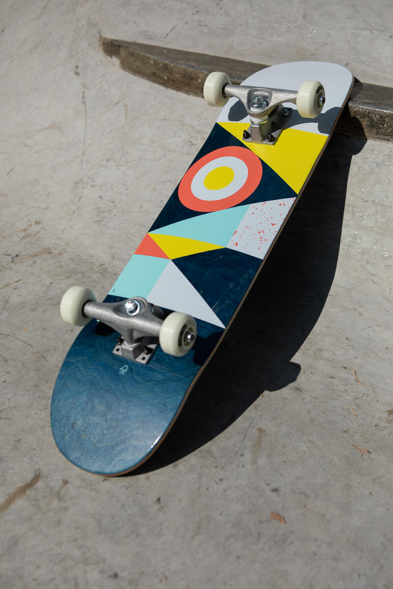 PLANCHE DE SKATE ENFANT 8 - 12 ANS CP500 MID FLAG TAILLE 7.5 pour les clubs  et collectivités