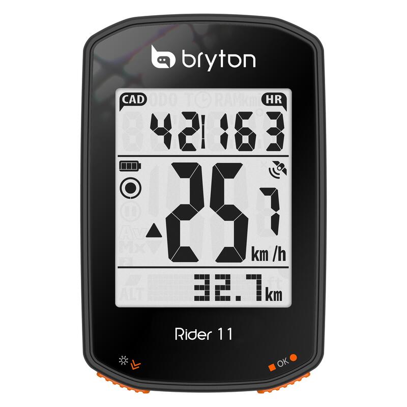 Cuentakilómetros GPS Bicicleta Rider 11E Bryton