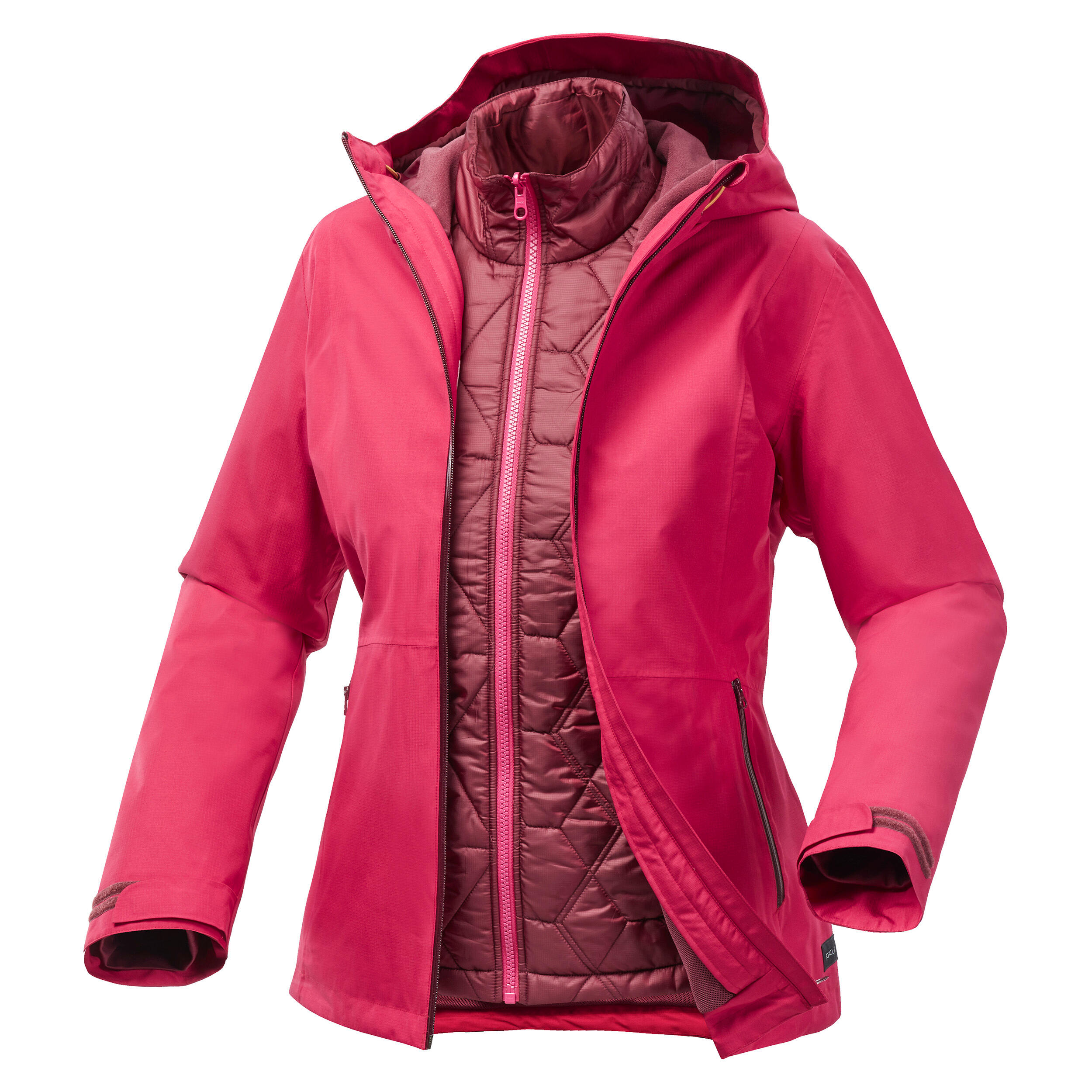 Chaqueta 3en1 de montaña y trekking impermerable Mujer Quechua MH500 7/16