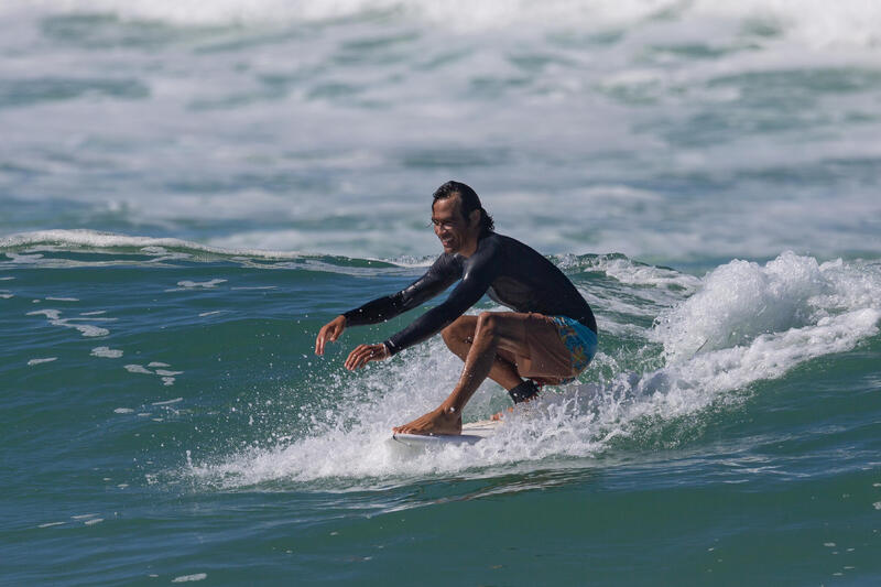 Maglia surf anti-UV uomo 900 maniche lunghe nera