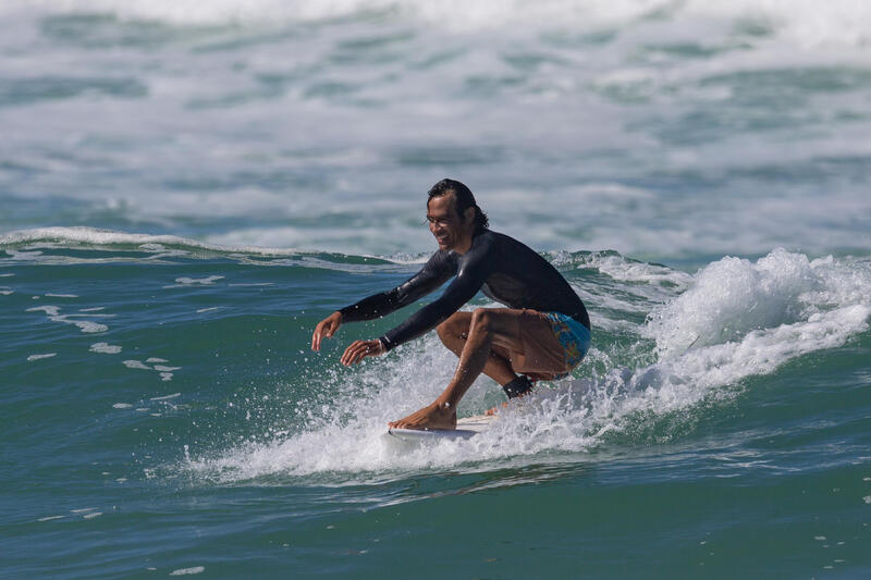 Uv-werende rashguard voor surfen heren 900 lange mouwen zwart