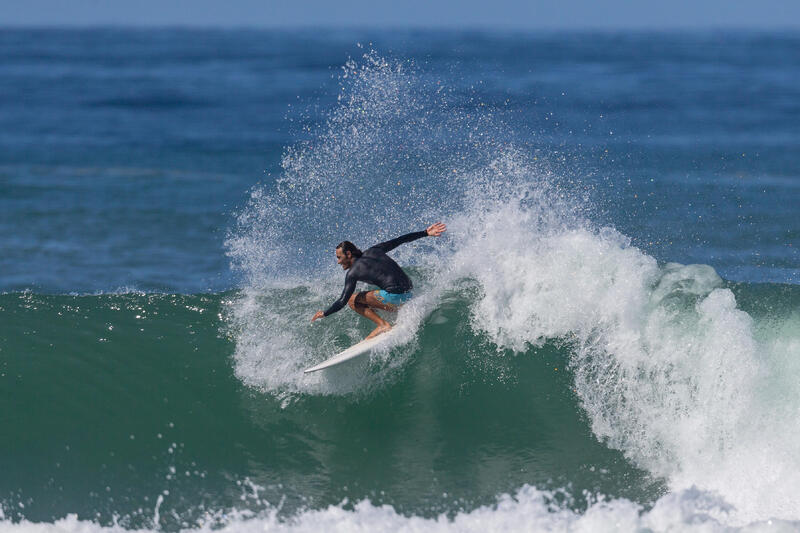 Pánské tričko s dlouhým rukávem s UV ochranou na surf Top 900 černé