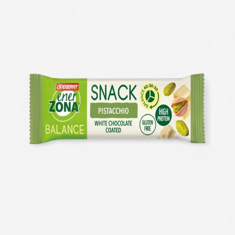 Barretta proteica snack enerzona pistacchio cioccolato bianco enervit