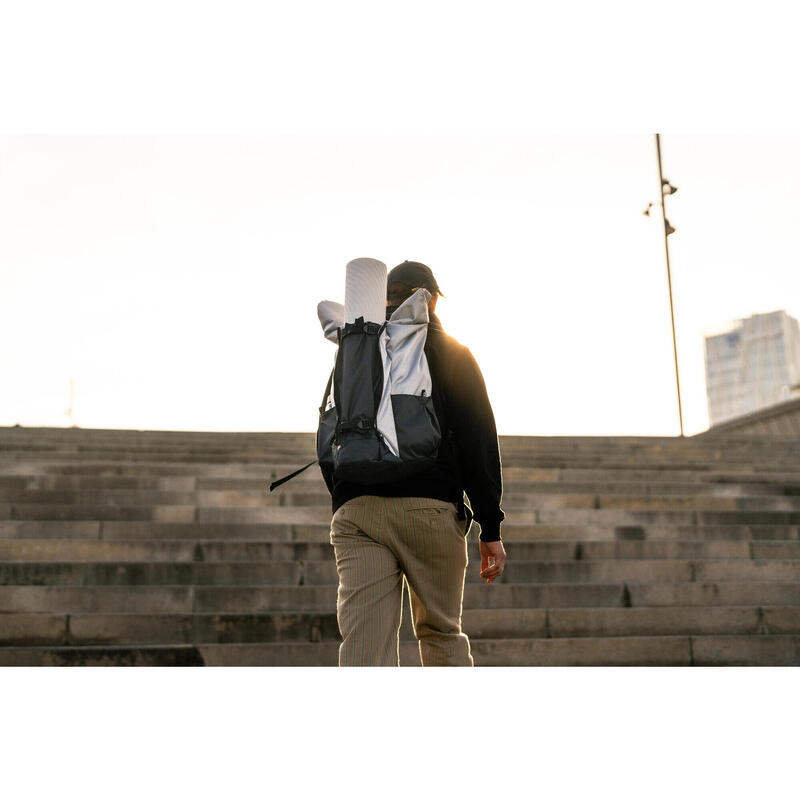 Sac à dos tapis de yoga 35L, gris