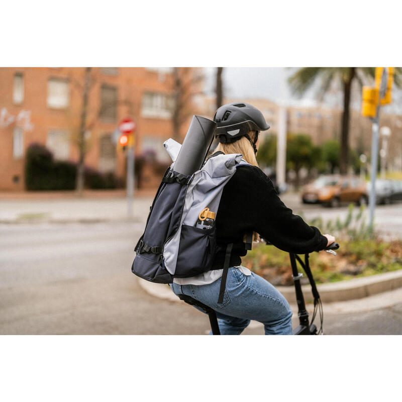 Sac à dos tapis de yoga 35L, gris