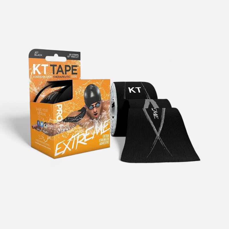 Sporttape Kinesiotape KT Tape Extreme Pro Erwachsene schwarz Decathlon