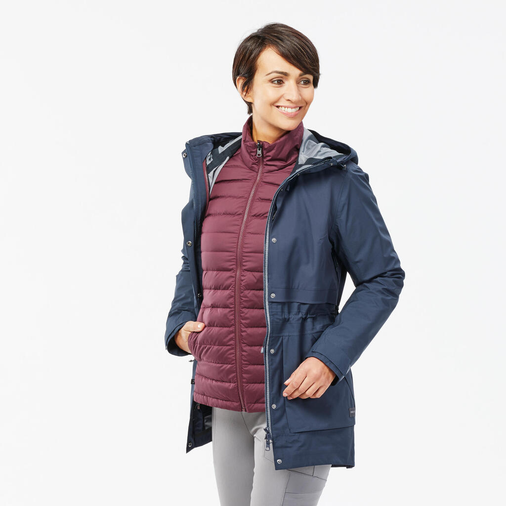 Women’s 3-in-1 waterproof winter hiking jacket - SH900 mountain - 10°C 