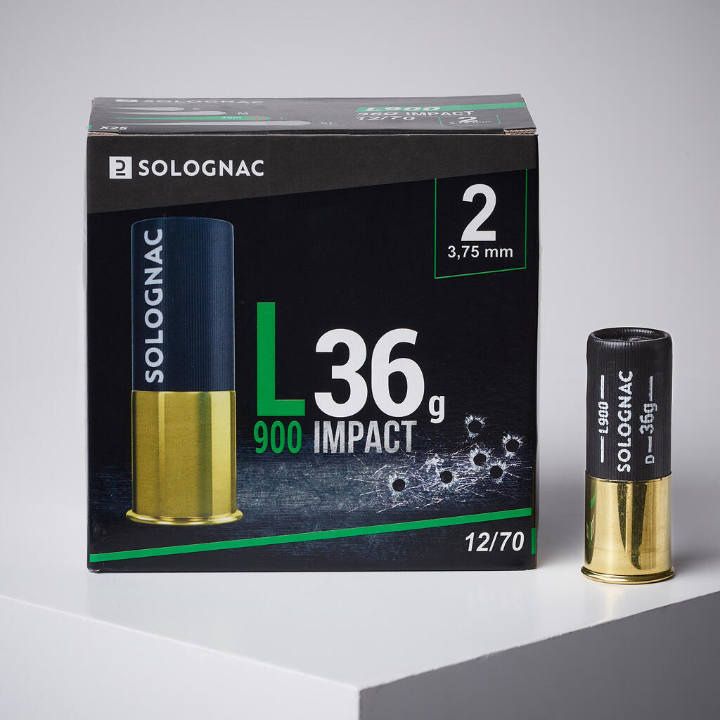 L900 12/70 GAUGE IMPACT CARTRIDGE No. 2 36 g X25