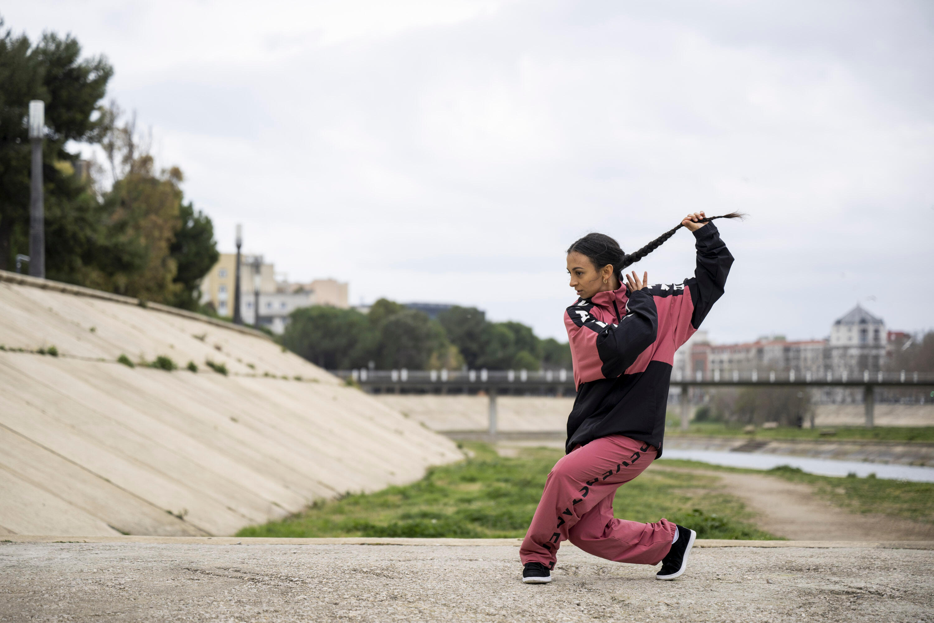 Calças de Dança Urbana Mulher/Homem Rosa 10/11