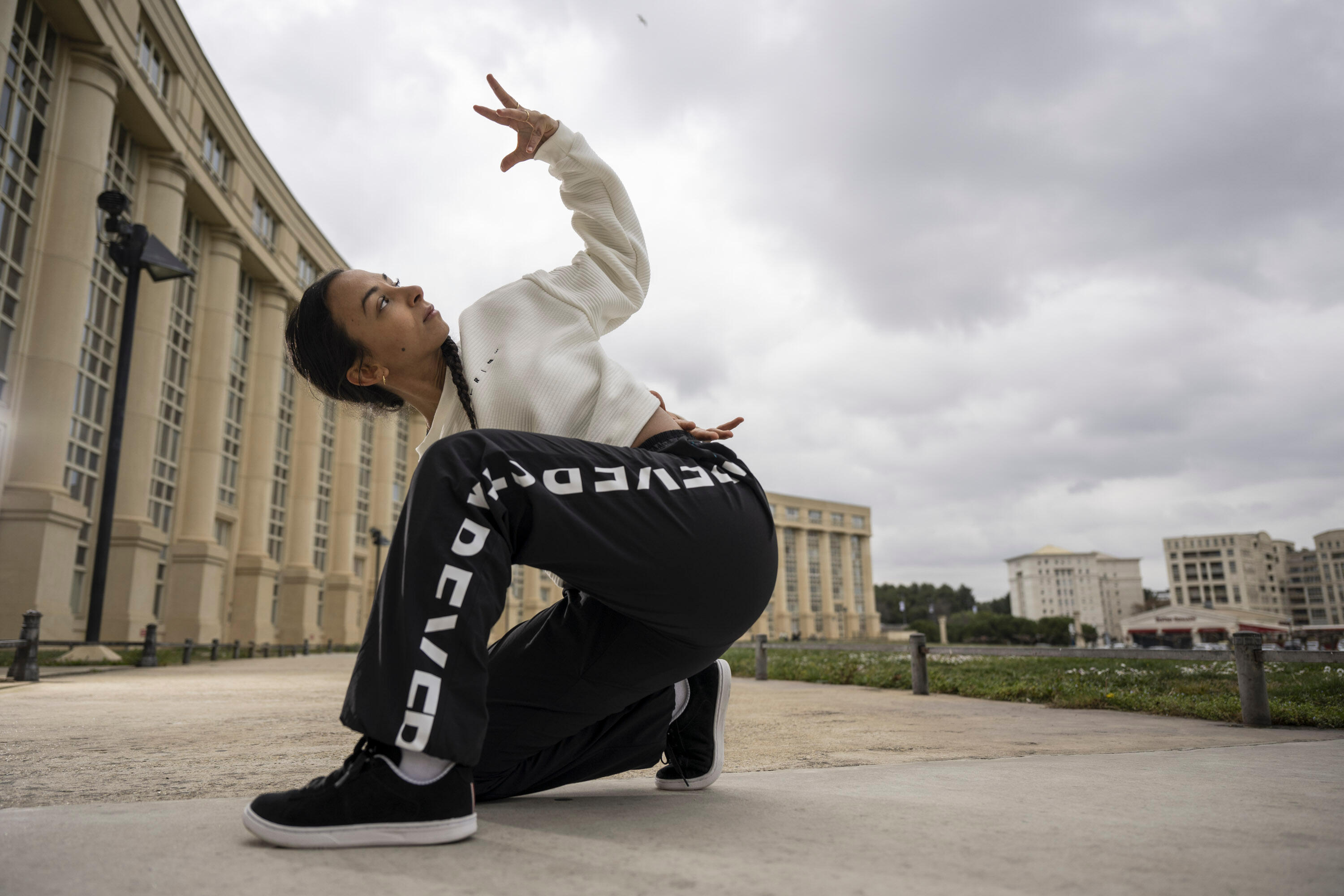 Felpa donna street dance crop bianca 8/8