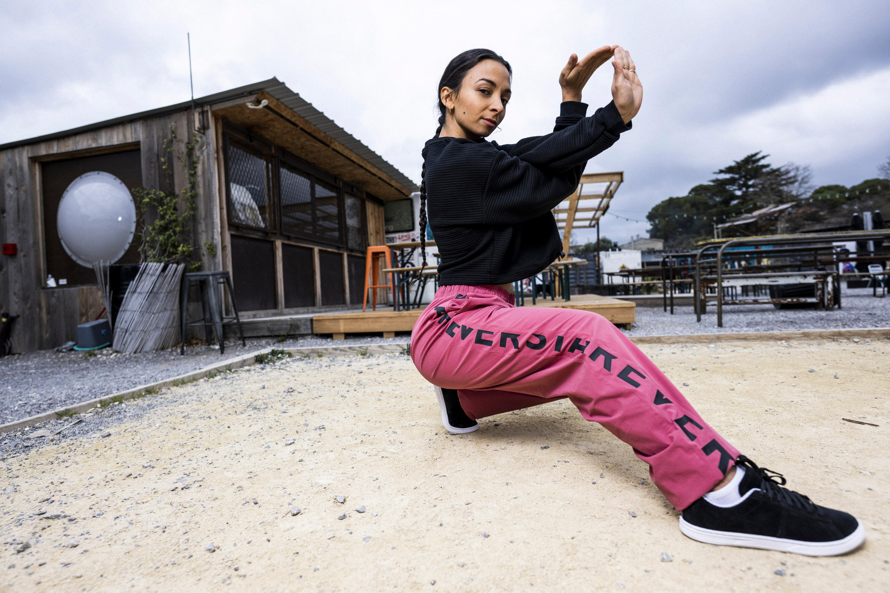 Calças de Dança Urbana Mulher/Homem Rosa 8/11