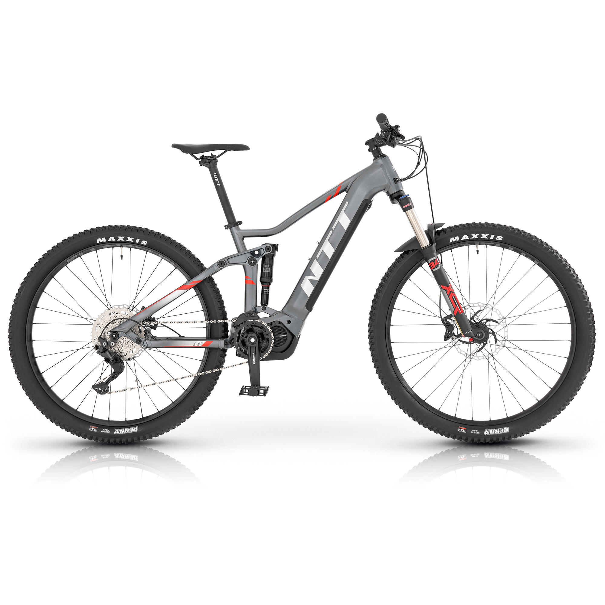 Bicicleta eléctrica mtb doble suspensión 29" Shimano E7000  NTT SPACE 20 gris 2/13