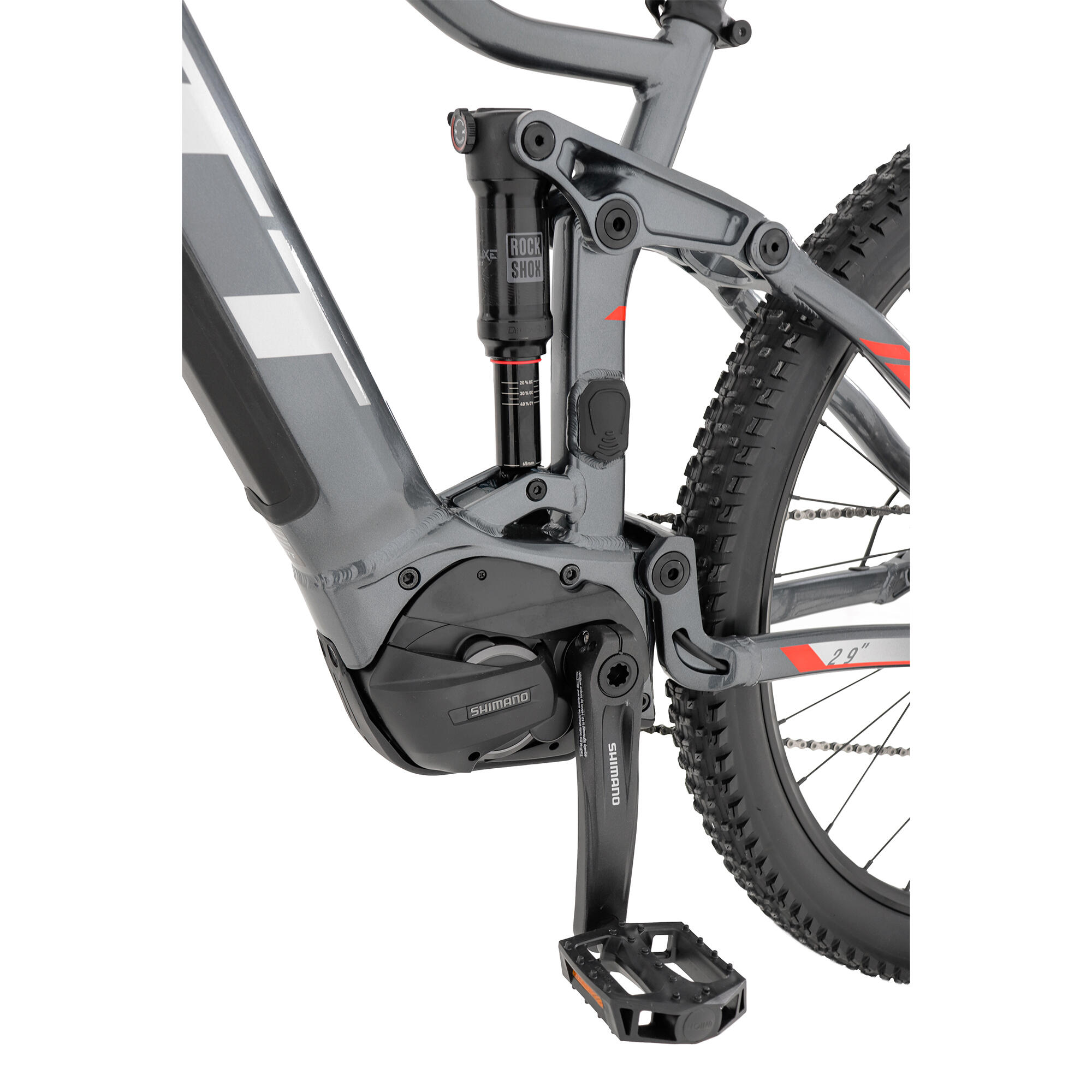 Bicicleta eléctrica mtb doble suspensión 29" Shimano E7000  NTT SPACE 20 gris 10/13