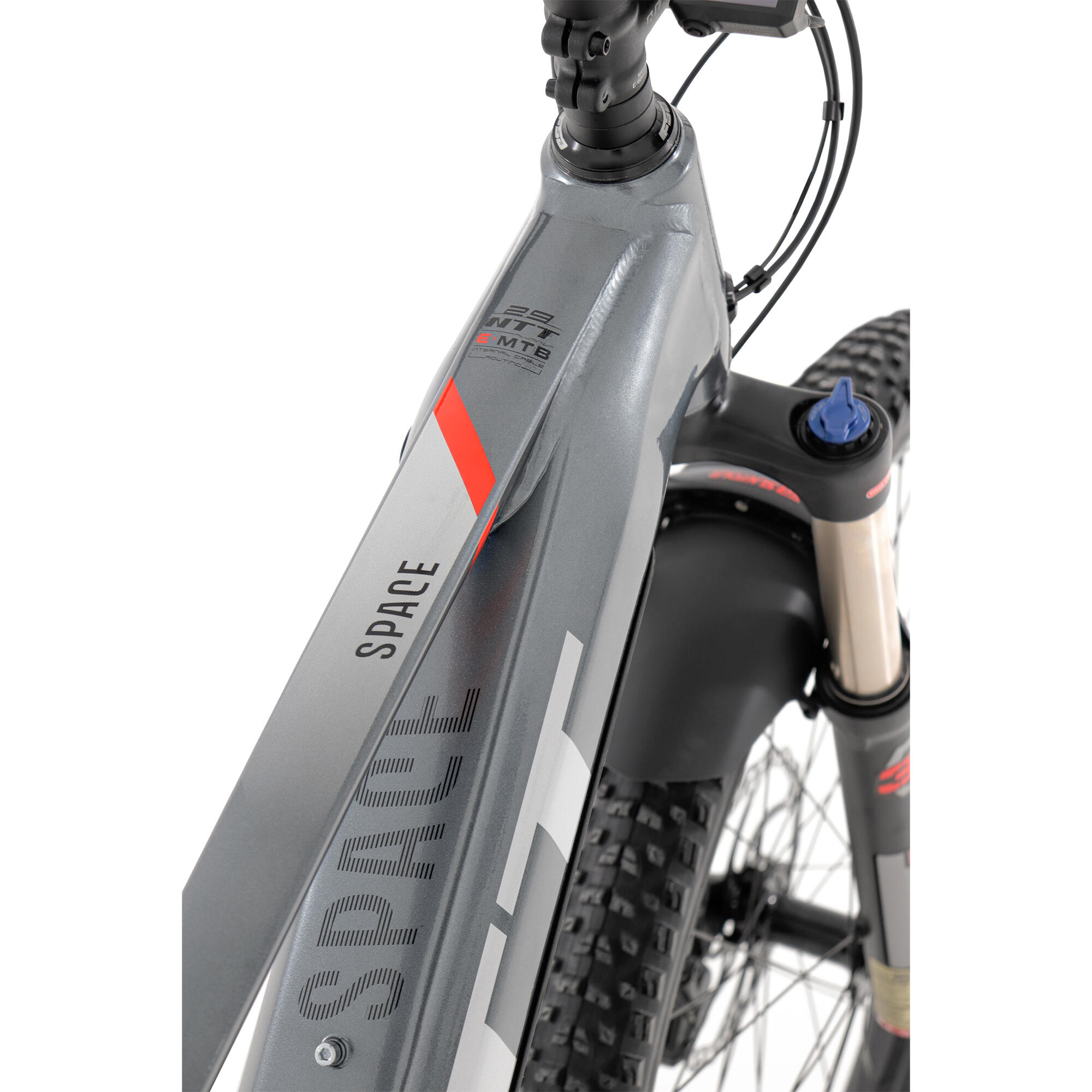 Bicicleta eléctrica mtb doble suspensión 29" Shimano E7000  NTT SPACE 20 gris 5/13