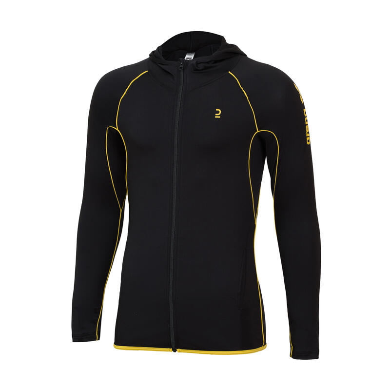 arena MEN SWIMWEAR LONG SLEEVES FULL ZIP SUN PROTECTION TOP WITH HOOD(Decathlon ARENA Decathlon