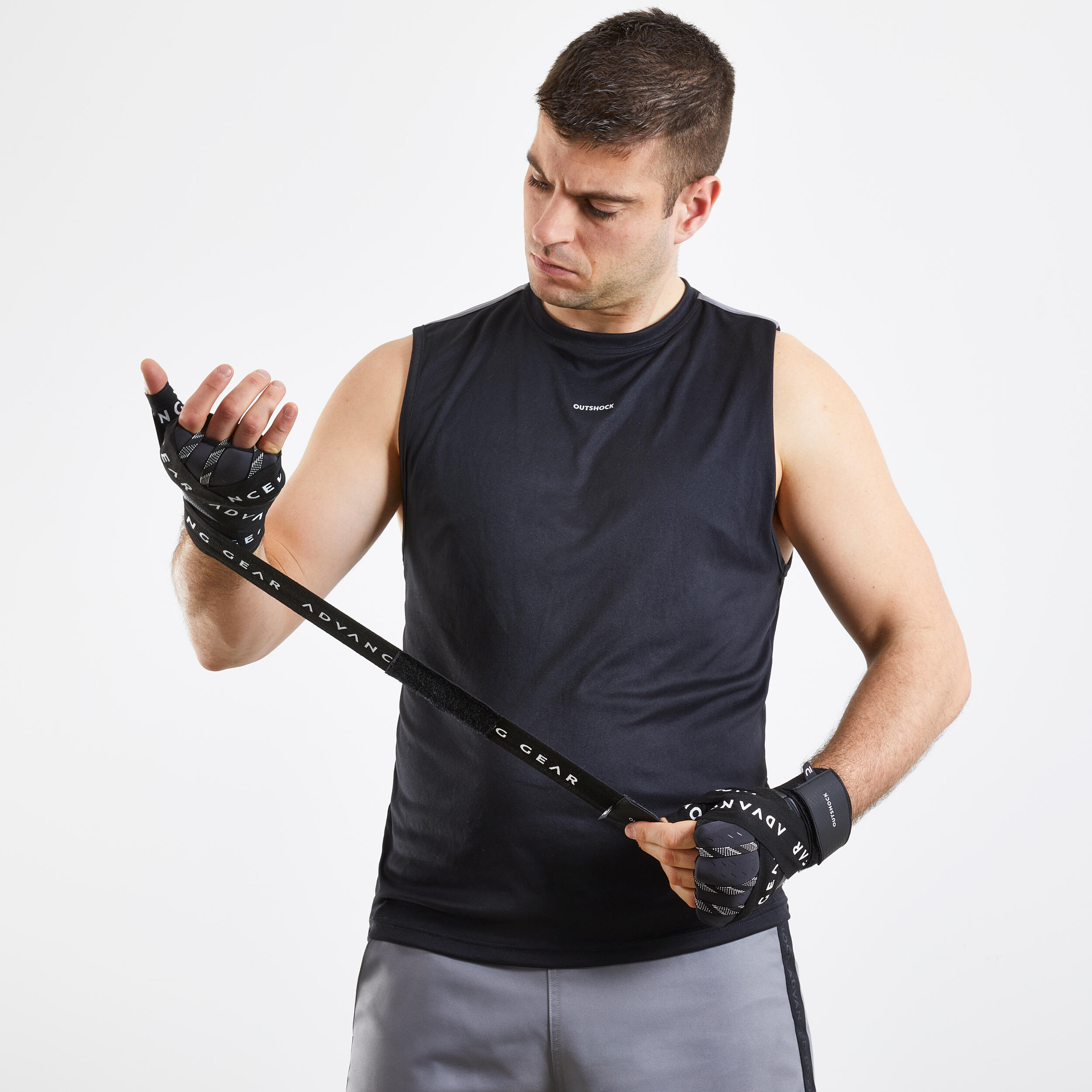 Boxing Liner Gloves 500 Ergo Black Outshock Decathlon