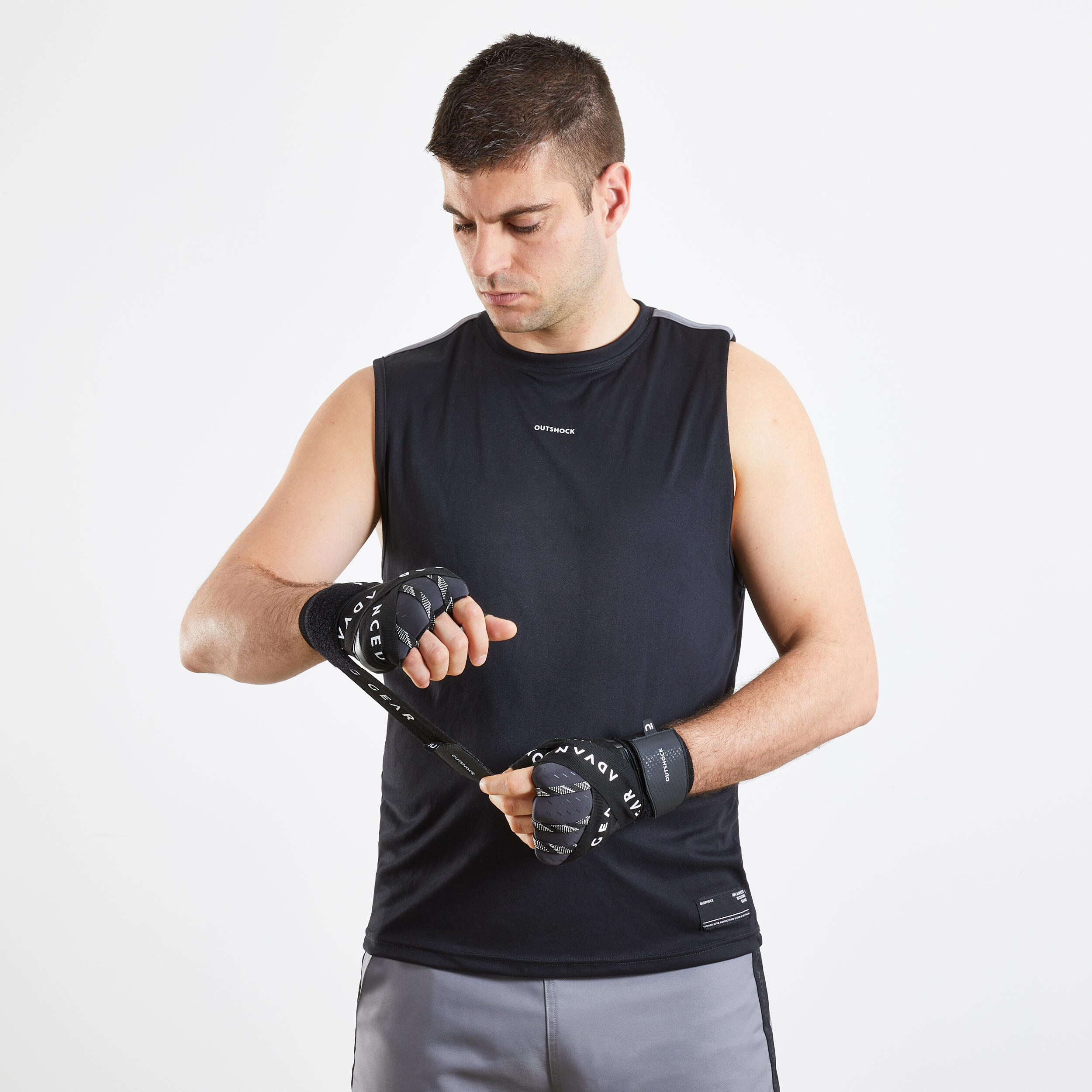 Sous-gants de boxe 500 Ergo noirs - OUTSHOCK
