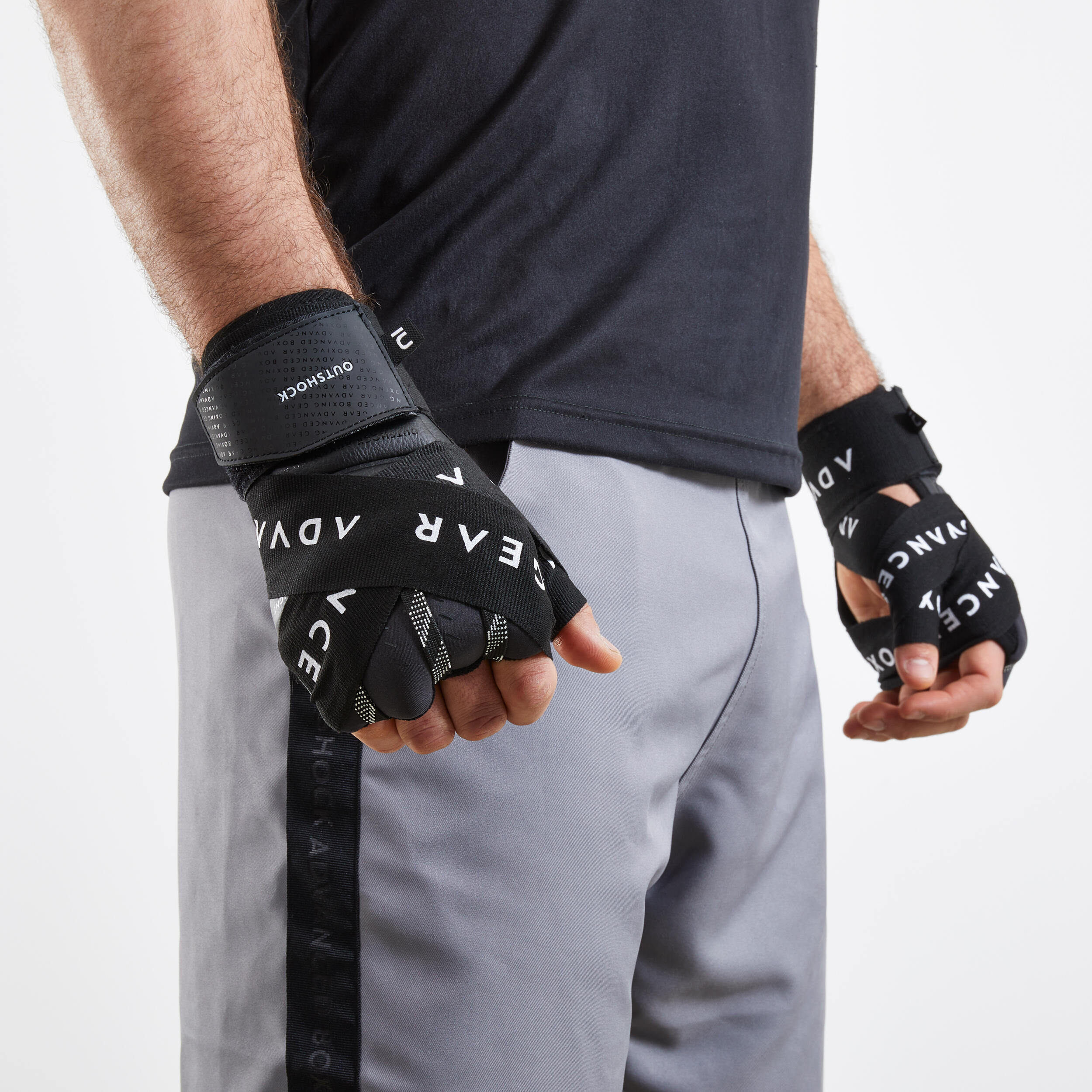 Sous-gants de boxe 500 Ergo noirs - OUTSHOCK