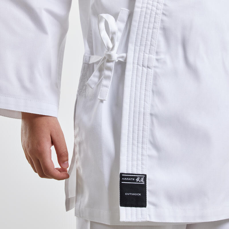 Kimono karate karategi niños Outshock 100 blanco