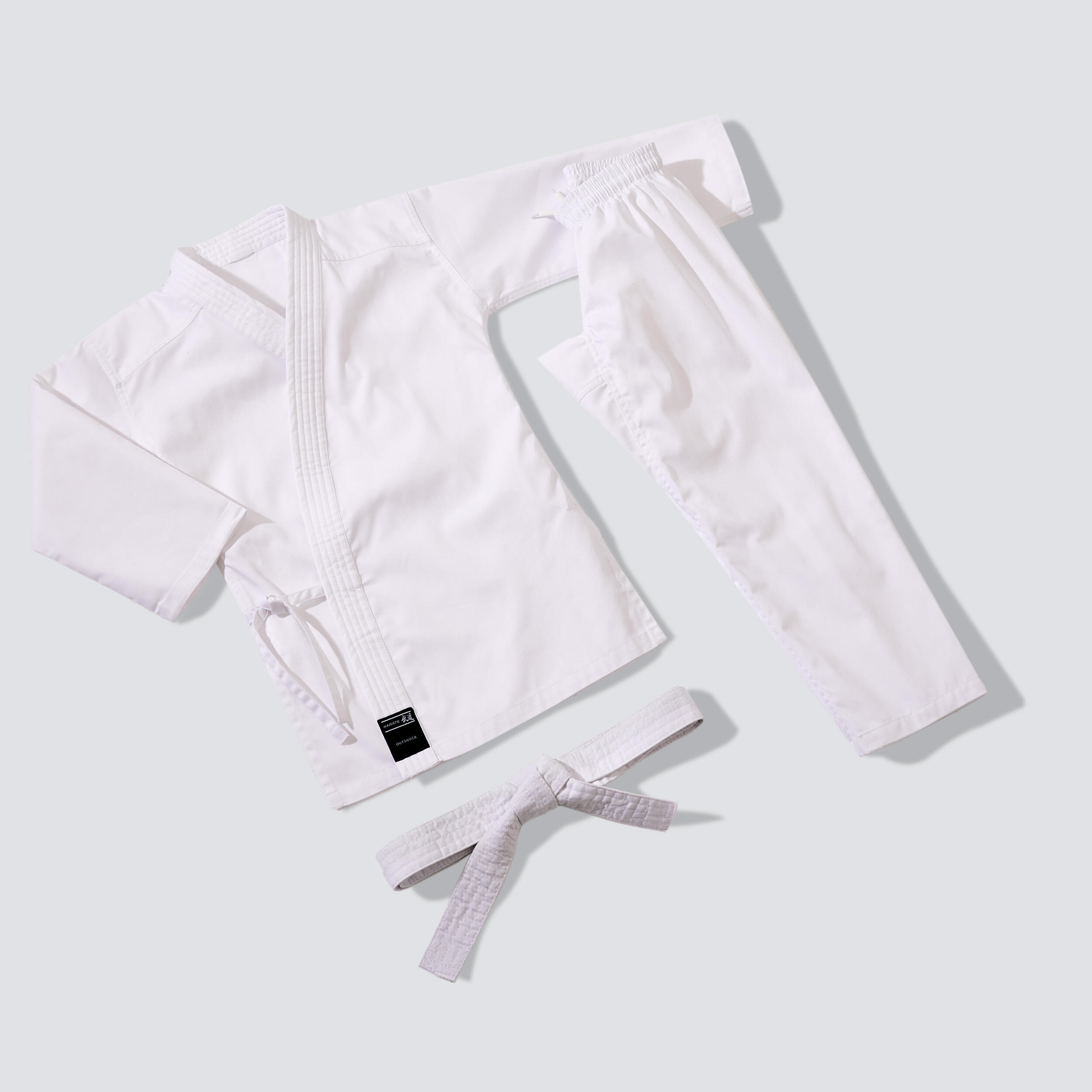 Kimono karate karategi niños Outshock 100 blanco 5/13
