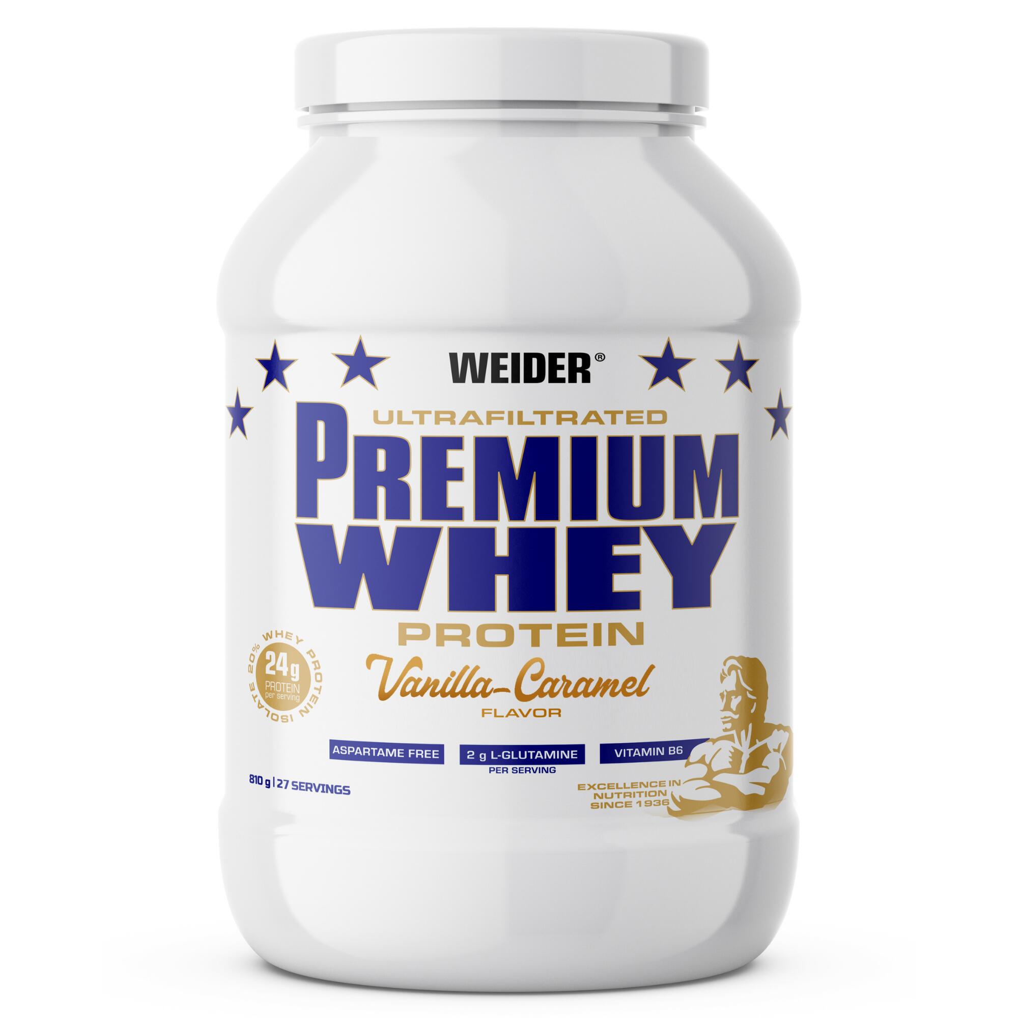 Proteina Premium Whey Vanilie Caramel 810 g WEIDER