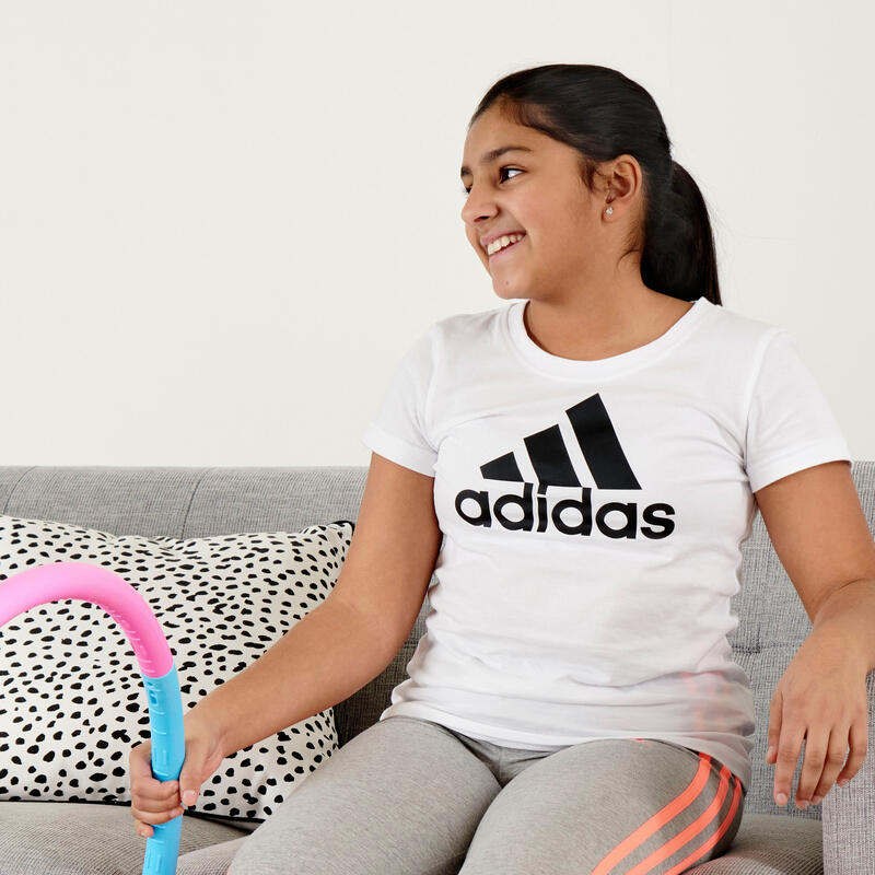 Dívčí sportovní tričko Adidas bílé