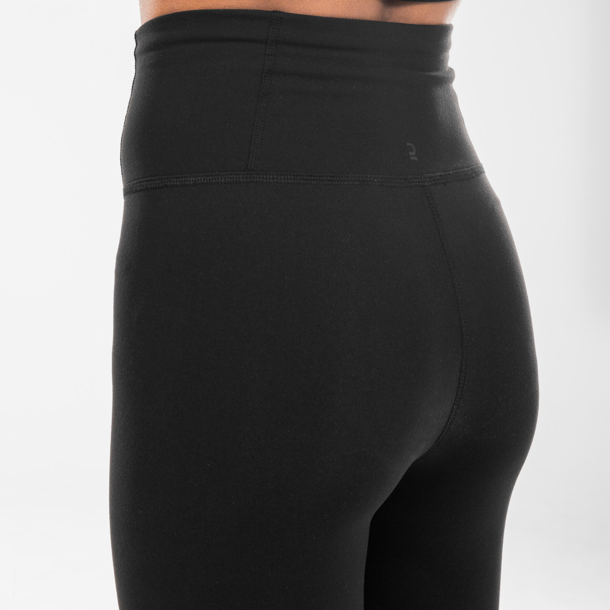 Leggings mallas danza urbana talle alto Mujer Negro con Grafismos 3/8