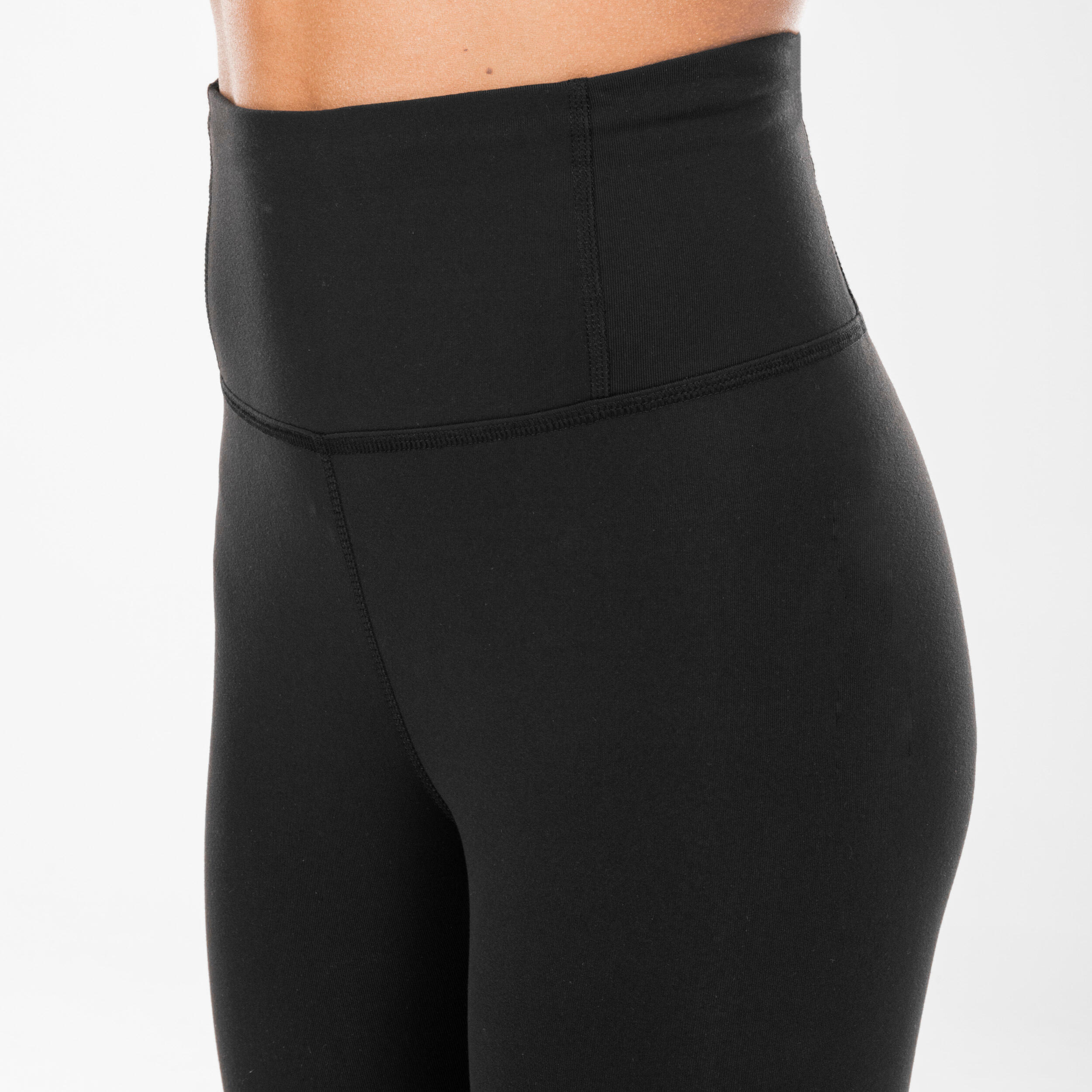 Leggings mallas danza urbana talle alto Mujer Negro con Grafismos 4/8
