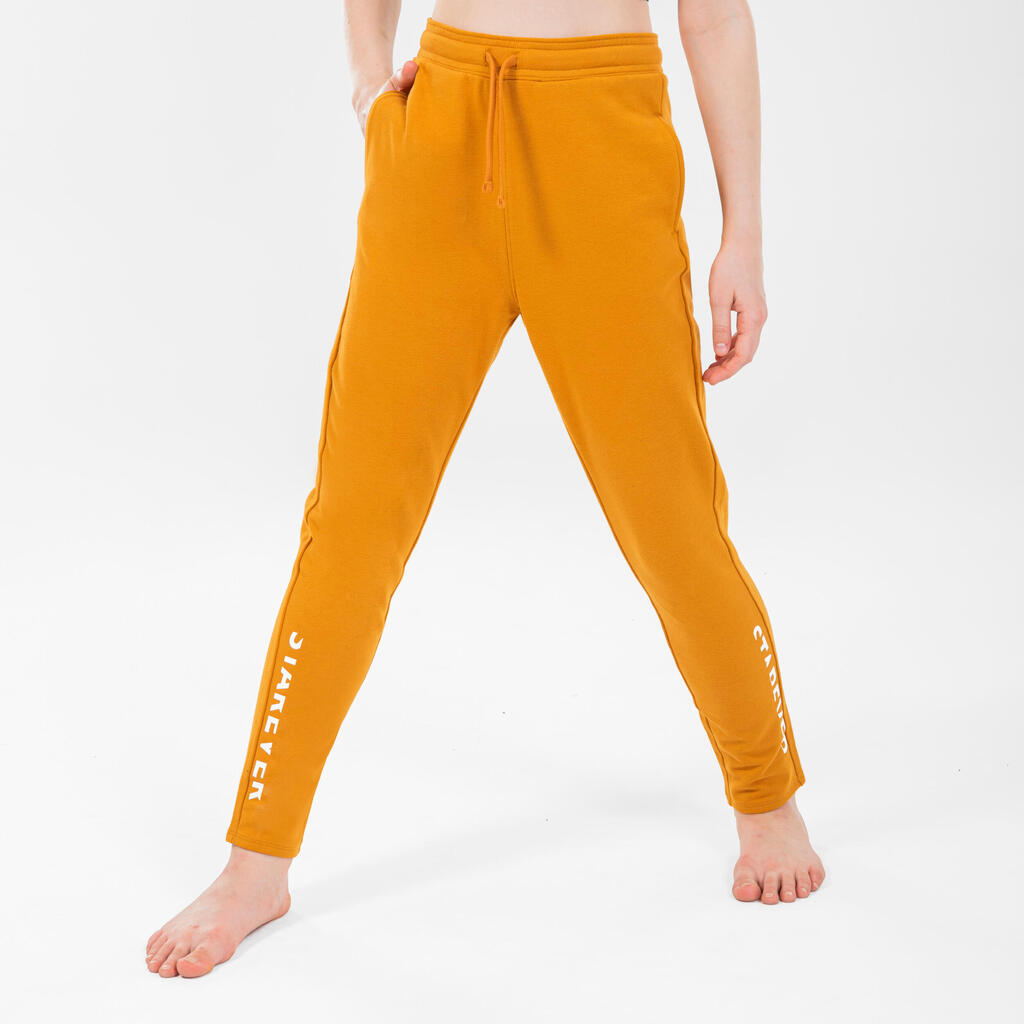 Girls' modern dance tapered bottoms - ochre
