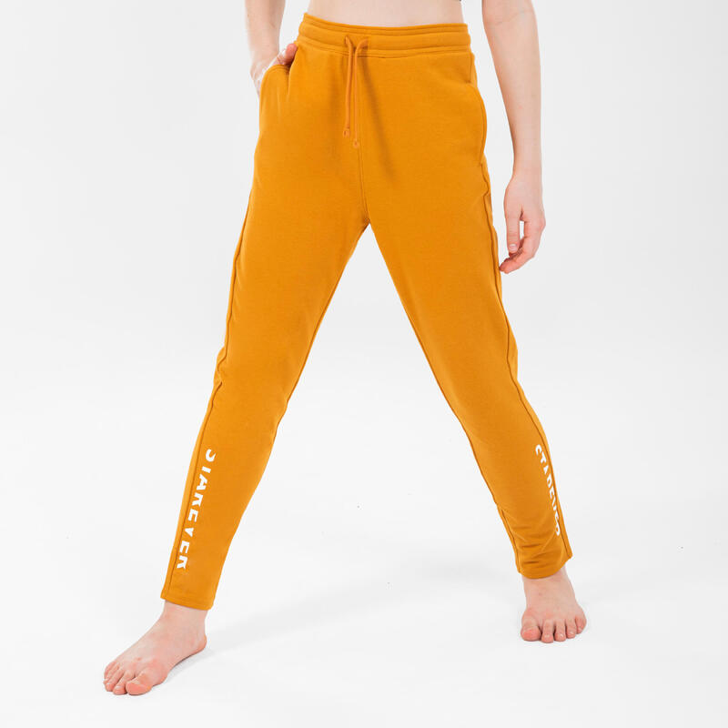 Pantalon carotte danse moderne fille ocre