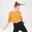 Crop Top Modern Dance Mädchen - ocker mit Print