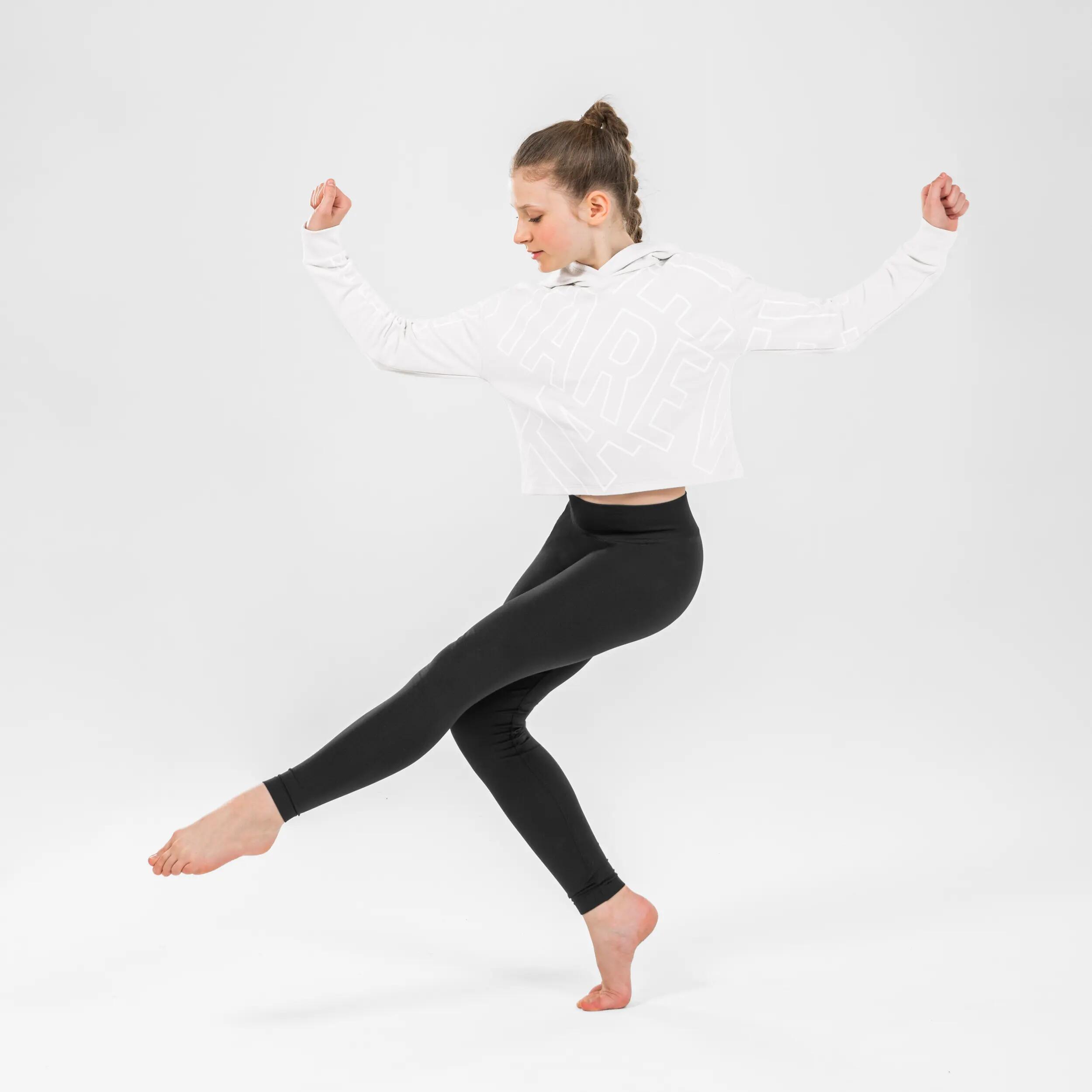 Girls' Modern Dance Cropped Sweatshirt - Cream 2/9