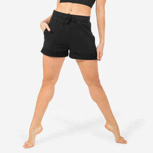 Women's Modern Dance Loose-Fit Shorts - Black