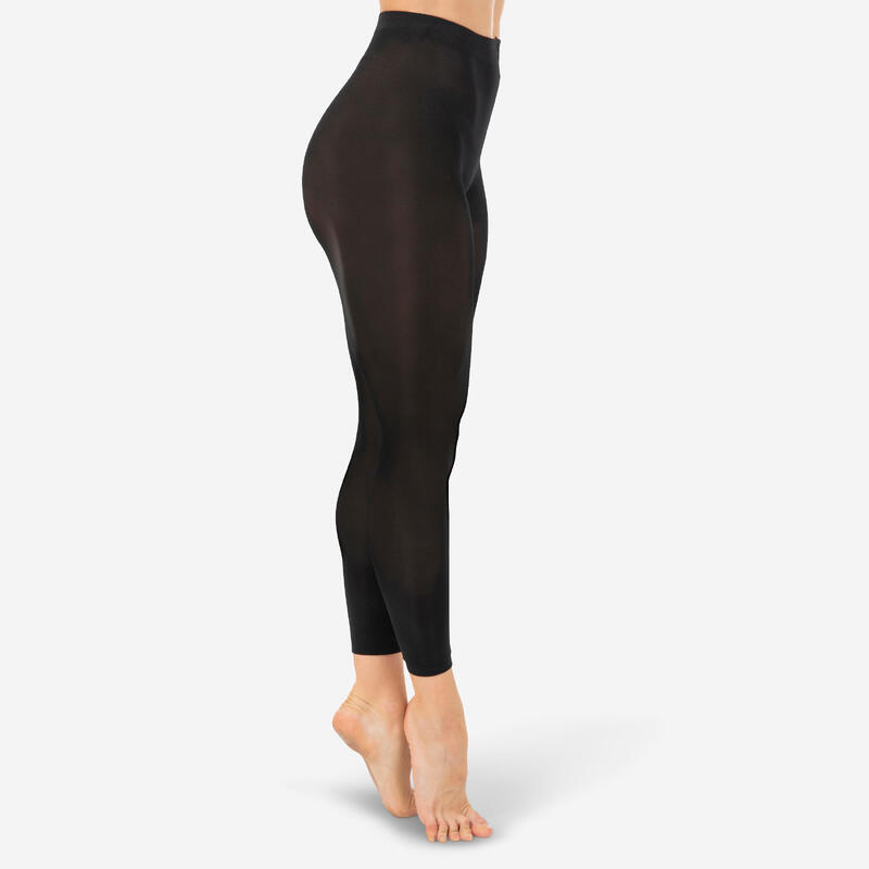 Ballettstrumpfhose Tanzleggings ohne Fuss Damen - schwarz 