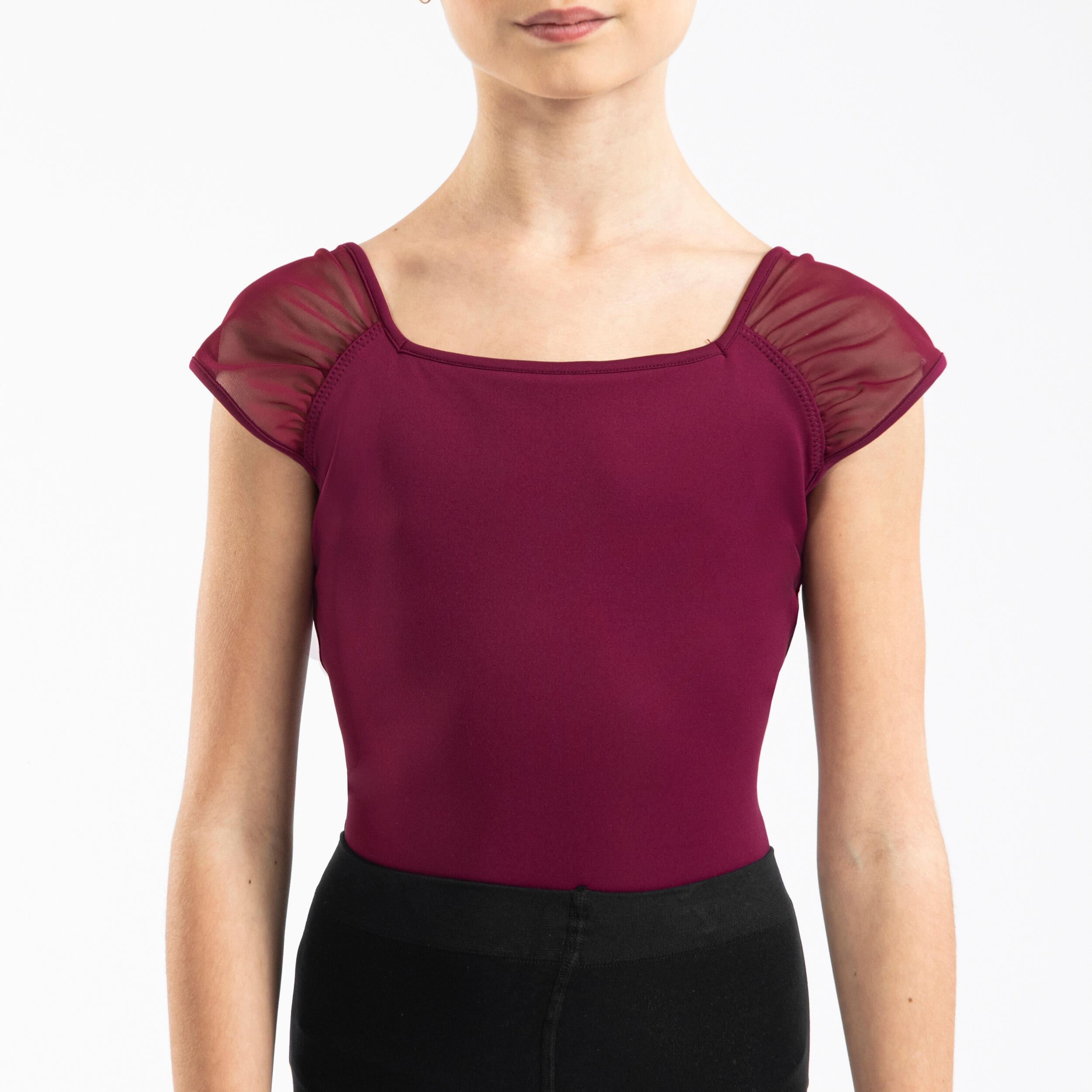 Justaucorps Danse OVIGILY Manches Longues - Femme, Spandex Multicolore, Col Haut Pour Ballet