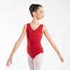 Dievčenský baletný trikot 500 červený 