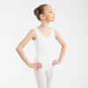 Dievčenský baletný trikot 500 biely 