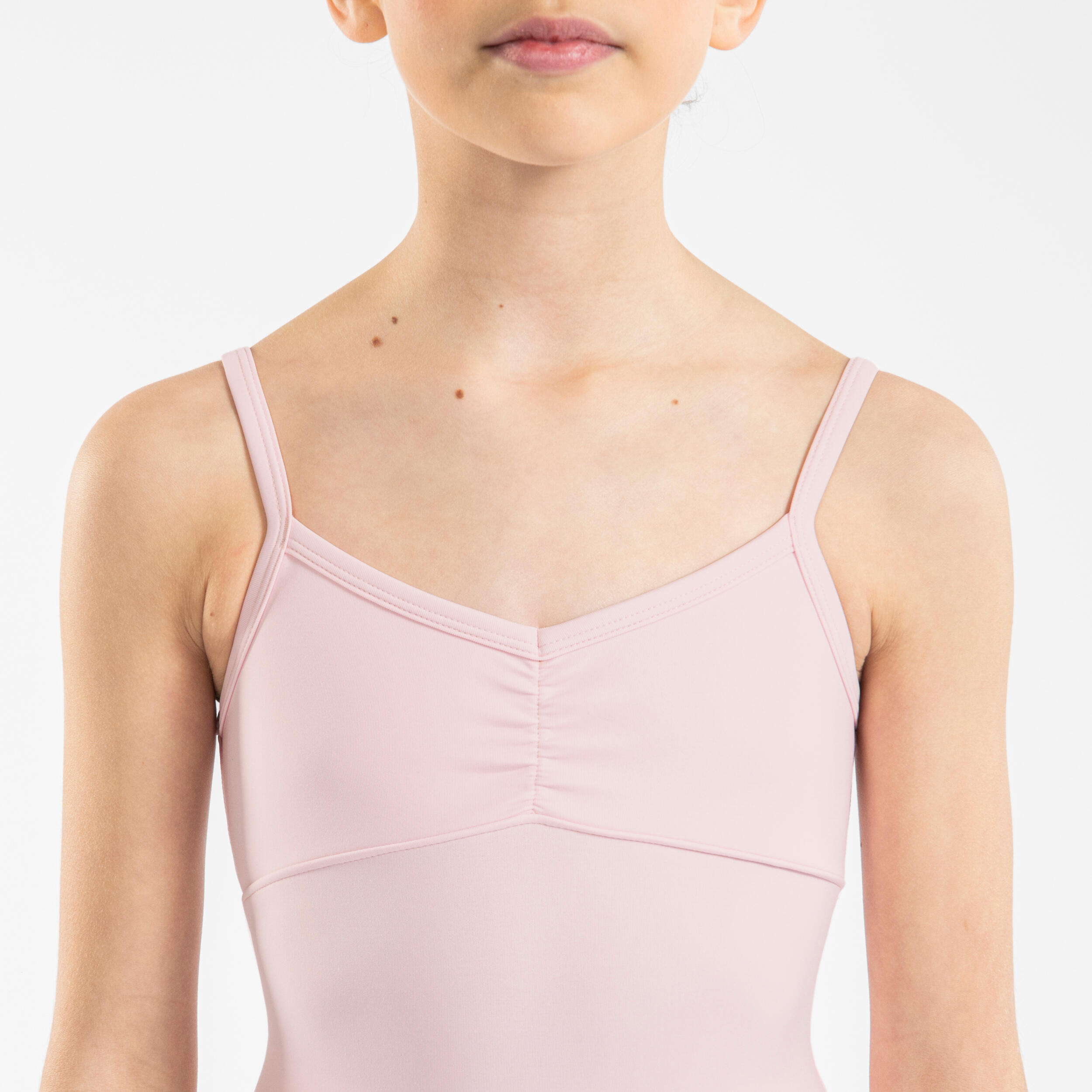Tunique de danse classique fille rose pâle. 3/8