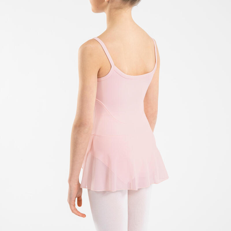 Dívčí baletní dres se sukénkou světle růžový