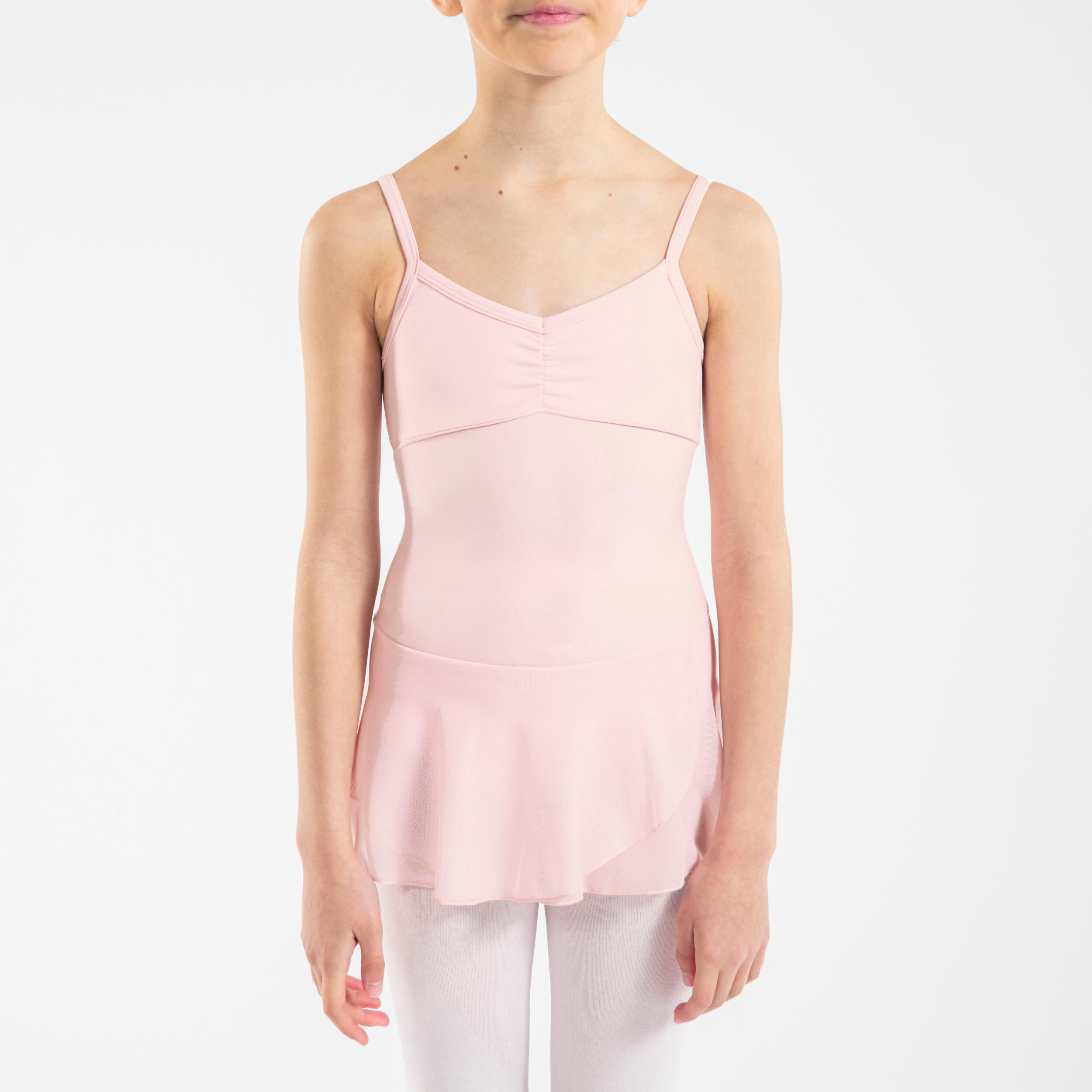 Girls' Ballet Skirted Leotard - Pale Pink 5/7