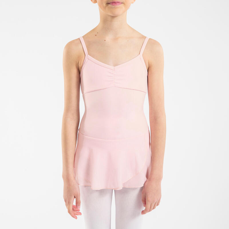 Body danza classica bambina con gonnellino 150 rosa