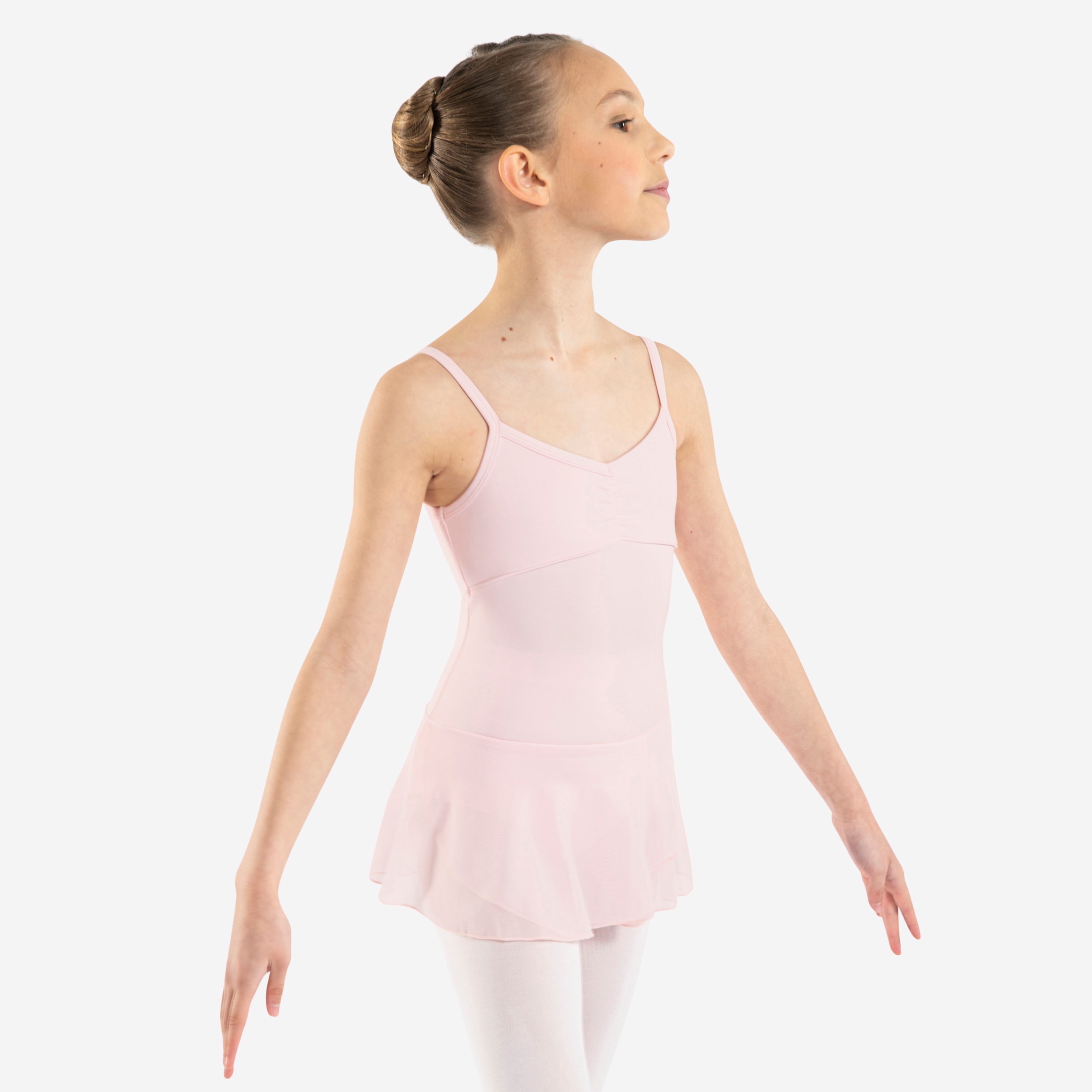 Tunique de danse classique fille rose pâle.