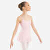 Meiteņu baleta triko ar svārkiem, blāvi rozā