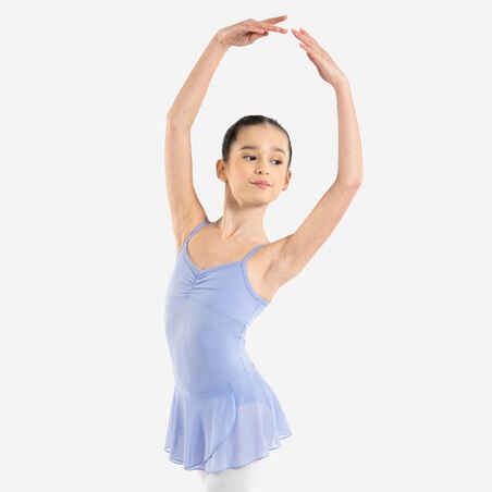 Lila baletni triko s krilom za deklice