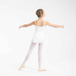 Girls' Skirted Ballet Leotard - White